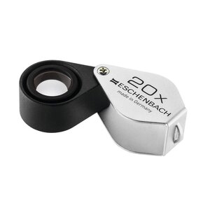 Precision magnifier, Foldable, Magnification factor 20x, Lens diameter Ø 17 mm.