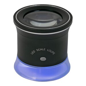 Loupe à poser, avec échelles de mesure, Facteur de grossissement 30x, Diamètre de l'objectif  Ø 30 mm.