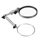 Loupe de bureau avec bras réglable, Facteur de grossissement 2x, Diamètre de l'objectif  Ø 120 mm. - avec LED - Dim: 125 x 135 x 320 mm. ■ par  pc.