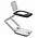 Loupe de bureau avec bras réglable, Facteur de grossissement 3x - avec LED (8x) - Dim: 45 x 50 x 20 mm. ■ par  pc.