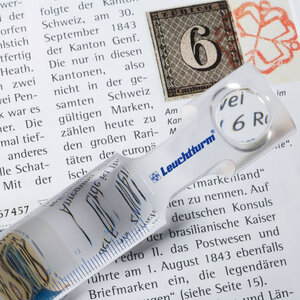 Reading Loupe, Ruler, Magnification factor 2,5x / 5x
