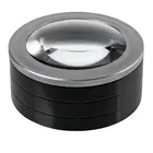 Loupe à poser, Loupe de lecture, Facteur de grossissement  2x, Diamètre de l'objectif  Ø 68 mm. - avec LED (3x) - Dim: Ø 92 x 50 mm. ■ par  pc.