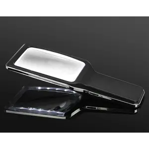 Handle magnifier, Magnification factor 3x, Lens dimension 105x62 mm.