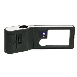 Pocket Multimagnifier (6 functions), Magnification factor  3x / 10x, Lens dimension 30x37 mm.