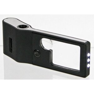 Pocket Multimagnifier (6 functions), Magnification factor  3x / 10x, Lens dimension 30x37 mm.