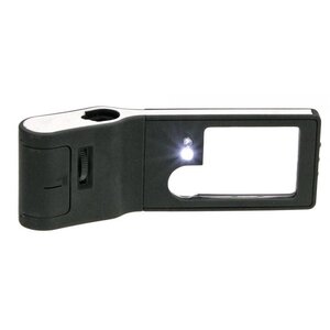 Pocket Multimagnifier (6 functions), Magnification factor  3x / 10x, Lens dimension 30x37 mm.