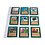 Insert sheets, Fully transparent - 3x3 compartments horizontal, Grande Pro - type 3/3.C - 4 Rings - Pocket dim: 68x98 mm.
