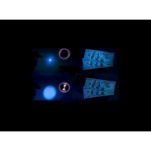 UV Tester in zakformaat Holmes – UV-A 365 / 395 nm – met krachtige zaklamp (wit & geel licht) ■ per stuk