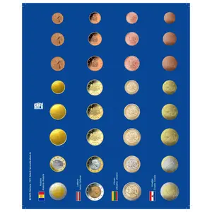 TOPset, Supplement - Euro coin sets - AD, LV, LT, HR- without capsules - Sheet 6 - Transp/blue preprint sheet - dim: 185 x 230 mm.