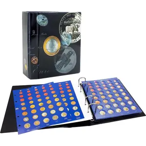 TOPset, Supplement - Euro coin sets - MC, NL, AT, PT - without capsules - Sheet 3 - Transp/blue preprint sheet - dim: 185 x 230 mm.