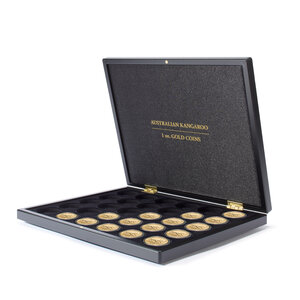 Presentation case, Volterra Uno - for Coins - Australian Kangaroo, 1 oz Gold in capsules (30 pcs.)