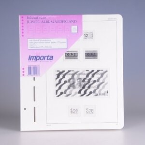 Supplement period: 2018-2022 - Netherlands - sheets for Miniature Sheets, nr's: V124-V146, PB6 (24 pcs.) - Importa, Juweel preprint sheets (champagne colored)