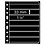 Insert sheets, Black 2-sided use - 7 compartments horizontal, Vario - type 7.S - 4 Rings - Pocket dim: 195x33 mm. (Lightly used article)