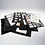 Insert sheets, Black 2-sided use - 3 compartments horizontal, Vario plus - type 3.S - 4 Rings - Pocket dim: 195x84 mm. (Lightly used article)