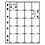 Insert sheets, Fully transparent - 5x4 compartments horizontal, Grande - type M.20.K - 4 Rings - Pocket dim: 53x51 mm.