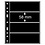 Feuilles de pochettes, Noir Utilisation des 2 côtés - 3 pochettes horizontale, Optima - type 4.S - 4 Anneaux - Dim. Du pochette: 180x58 mm. (Article légèrement utilisé)