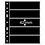 Feuilles de pochettes, Noir Utilisation des 2 côtés - 4x2 pochettes horizontale, Optima - type 5.S - 4 Anneaux - Dim. Du pochette: 180x42 mm. (Article légèrement utilisé)