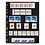 Insert sheets, Black 2-sided use - 5 compartments horizontal, Optima - type 6.S - 4 Rings - Pocket dim: 180x35 mm. (Lightly used article)