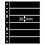 Feuilles de pochettes, Noir Utilisation des 2 côtés - 5 pochettes horizontale, Optima - type 6.S - 4 Anneaux - Dim. Du pochette: 180x35 mm. (Article légèrement utilisé)