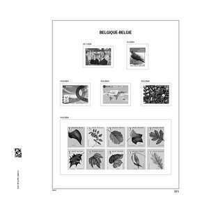 Supplément année: 2024 - Belgique - type: DeLuxe - feuilles pour Album de base, N°: 311-312, b278-287, c37 (14 pcs.) - Davo (2 Trous)