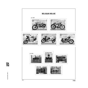 Nachtrag Jahr: 2024 - Belgien - Typ: DeLuxe - Blätter für Briefmarken aus Blöcken (1b), N°: 312a-g (7 Stk.) - Davo (2 Löcher)