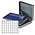 Coincase, Nera XL- 3 Trays - for 18 Euro coin sets, without capsules - Black/Blue - dimensions: 310x255x82 mm. ■ per pc.