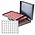 Coincase, Nera XL- 3 Trays - for 18 Euro coin sets, without capsules - Black/Red - dimensions: 310x255x82 mm. ■ per pc.