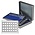 Coincase, Nera XL- 3 Trays - for 15 Euro coin sets in capsules - Black/Blue - dimensions: 310x255x82 mm. ■ per pc.