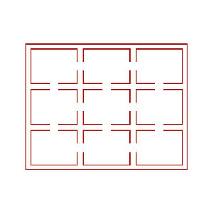 Muntencassette, Nera XL -  3 Tableaus  - voor 27 Slab capsules (63x85 mm)