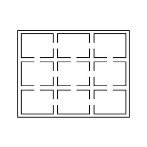 Muntencassette, Nera XL -  3 Tableaus  - voor 27 Slab capsules (63x85 mm)