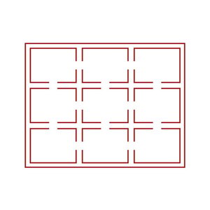 Muntencassette, Nera XL -  3 Tableaus  - voor 27 Slab capsules (63x85 mm)