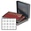 Coincase, Nera XL - 3 Trays - for 60 Capsules (50x50 mm)  - Black/Winered- dimensions: 310x255x82 mm. ■ per pc.