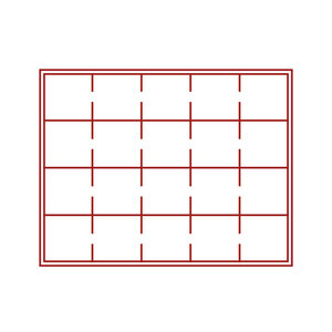 Münzkassette, Nera XL - 3 Tableaus - für 60 Kapseln (50x50 mm)