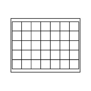 Münzkassette, Nera XL - 3 Tableaus - für 60 Kapseln (50x50 mm)