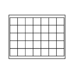 Muntencassette, Nera XL -  3 Tableaus  - vak afm:  36x36mm. (105 st.)