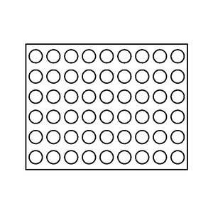 Coffret Numismatique, Nera M- dim. du compartiment:  Ø 25,75 mm. (54pc.)