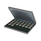 Coffret Numismatique, Nera M - dim. du compartiment:  Ø 32 mm. (35 pc.)   - Noir/Noir dim. 298X243X35 mm. ■ par pc.