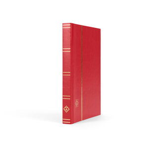 Insteekalbum A5, 32 bladzijden (Zwart) - 6 stroken - Rood - serie Basic, Kunstleder