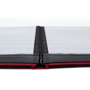 Classeur A4, 32 pages (Noir) - 9 bandes - Rouge - série Basic, Simili-cuir