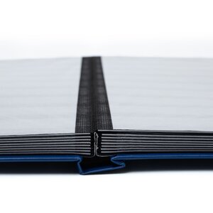 Insteekalbum A4, 16 bladzijden (Zwart) - 9 stroken - Blauw - serie Basic, Kunstleder