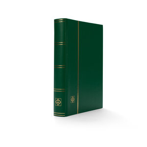Insteekalbum A4, 64 bladzijden (Zwart) - 9 stroken - Groen - serie Basic, Kunstleder