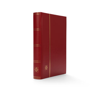 Insteekalbum A4, 64 bladzijden (Zwart) - 9 stroken - Rood - serie Basic, Kunstleder