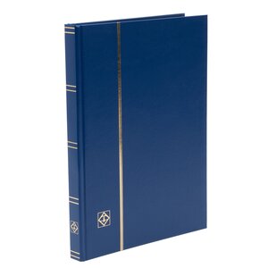 Insteekalbum A4, 16 bladzijden (Wit) - 9 stroken - Blauw - serie Basic, Kunstleder