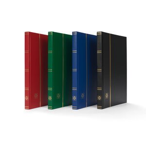 Insteekalbum A4, 32 bladzijden (Wit) - 9 stroken - Rood - serie Basic, Kunstleder