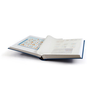 Insteekalbum A4, 64 bladzijden (Wit) - 9 stroken - Blauw - serie Basic, Kunstleder