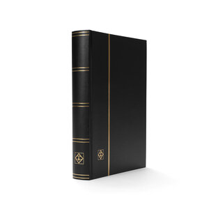 Insteekalbum A4, 64 bladzijden (Wit) - 9 stroken - Zwart - serie Basic, Kunstleder