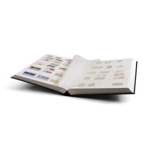 Insteekalbum A4, 64 bladzijden (Wit) - 9 stroken - Zwart - serie Basic, Kunstleder