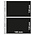 Insert sheets, Black 2-sided use - 2 compartments horizontal - Rondo - 4 Rings - Pocket dim: 185x120 mm. ■ per 10 pieces