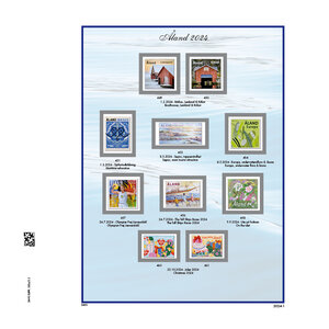 Supplément année: 2024 - Aland (incl. Frama) - type: DeLuxe - feuilles pour Album de base, N°: 2024 Info, 1-B1, H1, F1 (5 pcs.) - Davo (2 Trous)