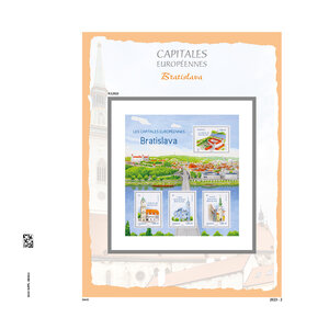 Supplement year: 2023 - European capitals - type: DeLuxe - sheets for Basic album, N°: 2023-1-2023-2 (Bratislava) (2 pcs.) - Davo (2 Holes)